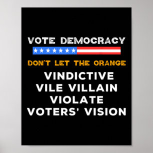 Affiche Vindictive Vile Villain Violer les électeurs Visio