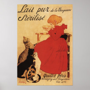 Affiche Vingeanne Milk Girl avec chats