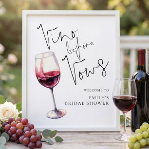 Affiche Vino avant vœux Bienvenue à la fête de mariage imp