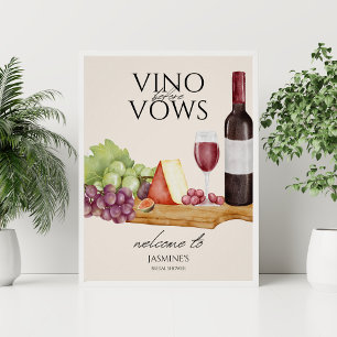 Affiche Vino avant Voeux Charcuterie Réception de Mariage 