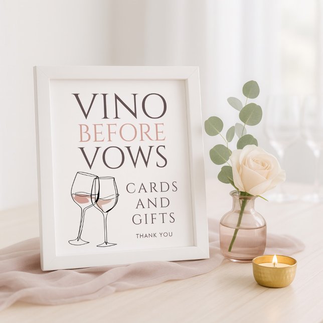 Affiche Vino Before Vows Cartes Cadeaux de Enterrement de  (Créateur téléchargé)