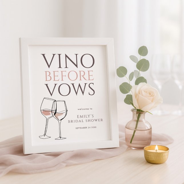 Affiche Vino Before Vows Doodle Wine Welcome Enterrement (Créateur téléchargé)