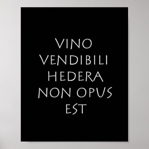 Affiche Vino vendibili hedera non opus est