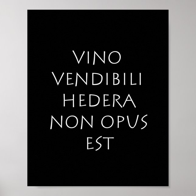 Affiche Vino vendibili hedera non opus est (Devant)