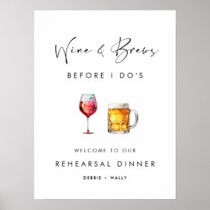 Affiche Vins et brasses avant le dîner de répétition