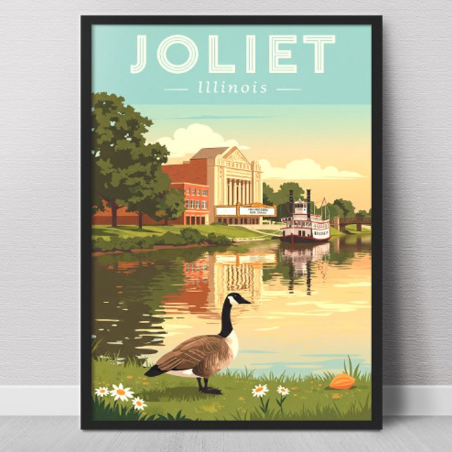 Affiche Vintaeg Joliet Illinois (Créateur téléchargé)