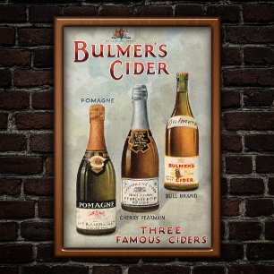 Affiche Vintage 1907 Cider Publicité Art
