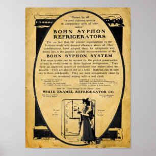 Affiche Vintage 1909 Bohn Siphon Refrigerator Print