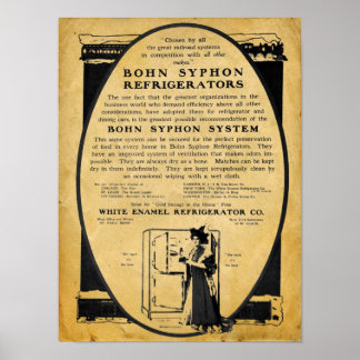 Affiche Vintage 1909 Bohn Siphon Refrigerator Print