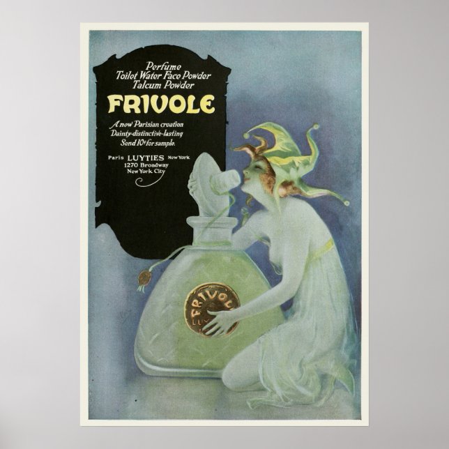 Affiche Vintage 1920's Imprimer Publicité Femme Frivole Pa (Devant)