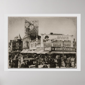 Affiche Vintage 1922 Atlantic City Boardwalk Photograph