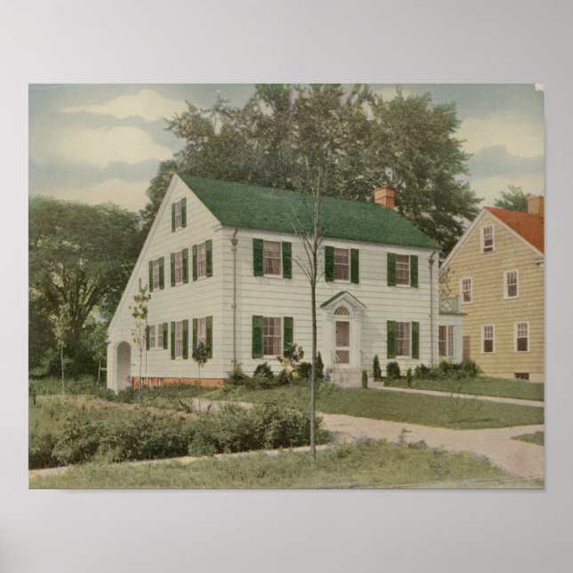 Affiche Vintage 1927 Maison Design 10A7 Disposition Impres (Devant)