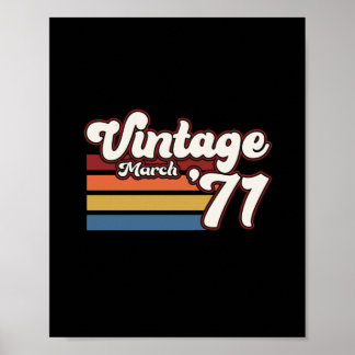 Affiche Vintage 1971 50e anniversaire Mars
