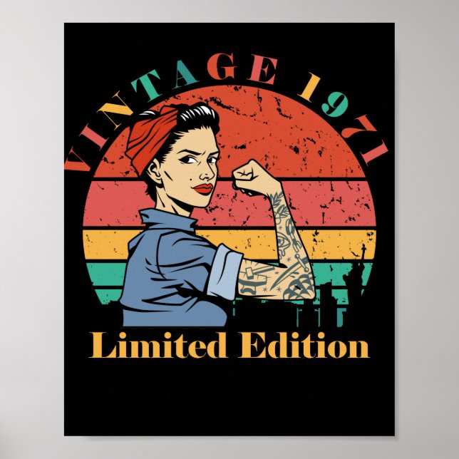 Affiche Vintage 1971 Né en 1971 (Devant)