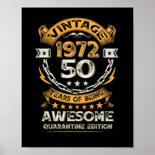 Affiche Vintage 1972 50e anniversaire 50 ans