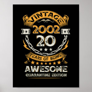 Affiche Vintage 2002 20e anniversaire 20 ans