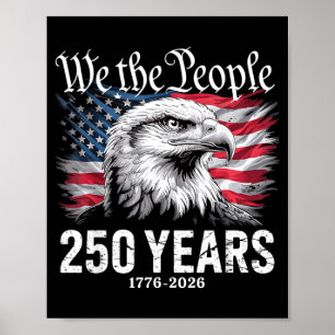 Affiche Vintage 250 Ans 1776-2026 250e Anniversaire Aigle