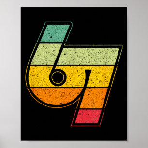 Affiche Vintage 6 7 Mème Logo Six Sept Namasté Drôle de Sa