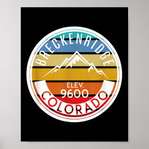 Affiche Vintage 70 s 80 s Breckenridge Colorado Rocky Moun