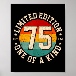 Affiche vintage 75 ans édition limitée 1951 75ème