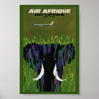 Affiche vintage africaine sur les voyages