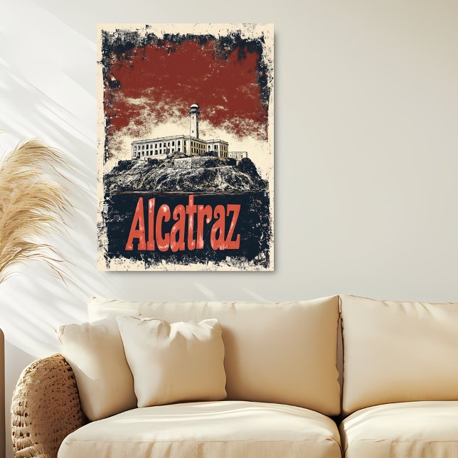 Affiche Vintage Alcatraz Travel (Créateur téléchargé)