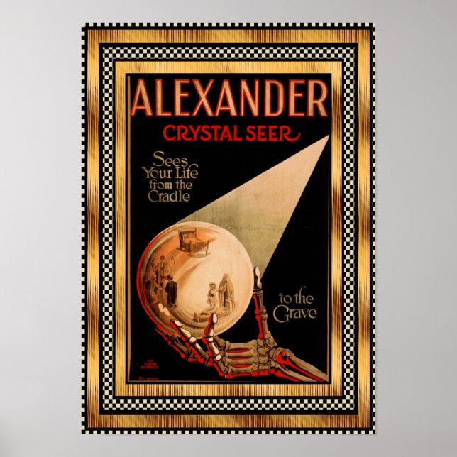 Affiche vintage Alexander Crystal Seer théâtre (Devant)