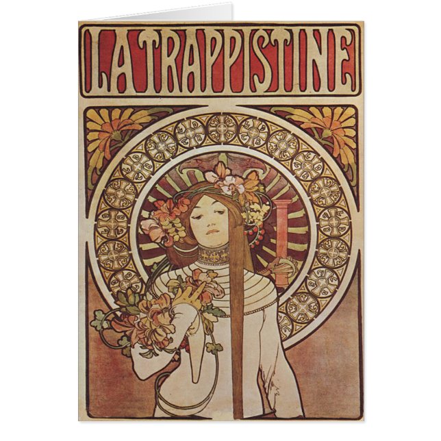 Affiche vintage Alfonse Mucha Trappistine Nouveau (Devant)