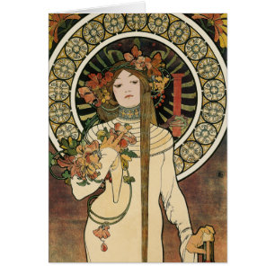 Affiche vintage Alfonse Mucha Trappistine Nouveau