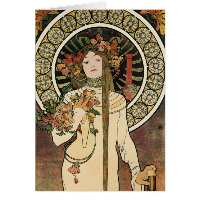 Affiche vintage Alfonse Mucha Trappistine Nouveau (Devant)