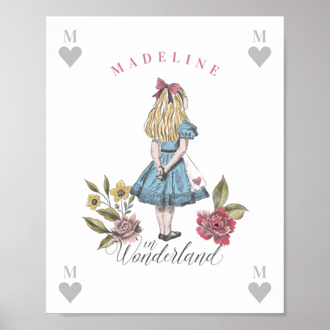 Affiche Vintage Alice au pays des merveilles | Alice & Flo (Devant)