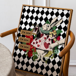 Affiche Vintage Alice au pays des merveilles Lapin blanc