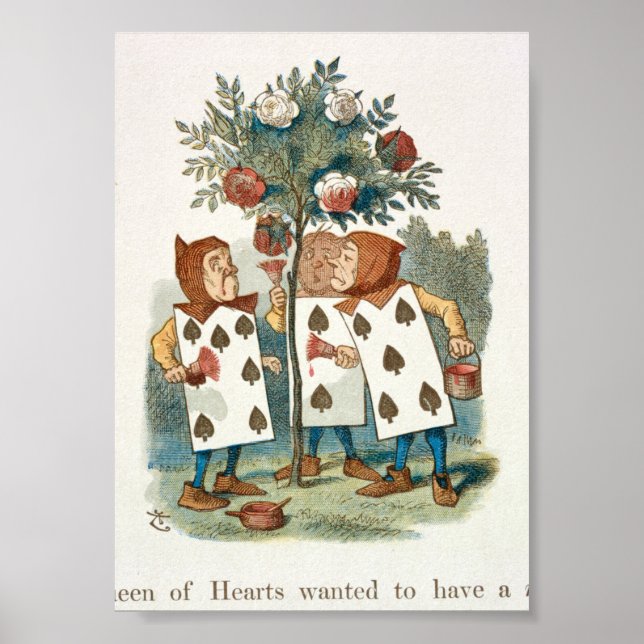 Affiche Vintage Alice in Wonderland Illustration (Devant)