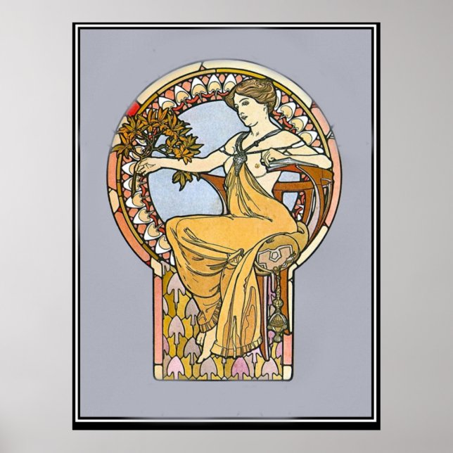 Affiche Vintage Alphonse Mucha (Devant)