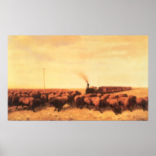 Affiche Vintage-américaine occidentale, tenue par NH Trott