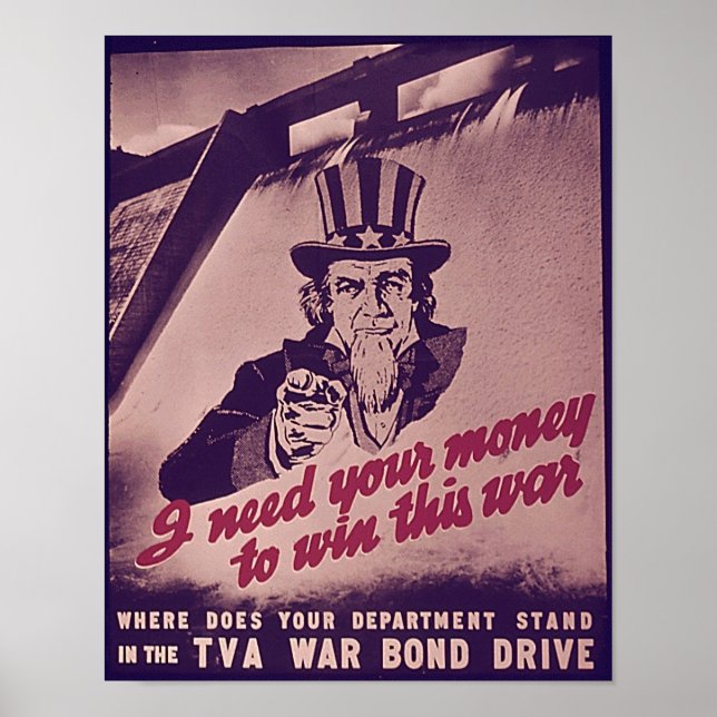 Affiche Vintage American War Posters. Oncle Sam  (Devant)