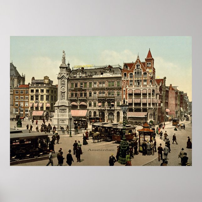Affiche Vintage - Amsterdam, Pays-Bas (Devant)