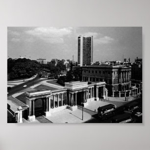 Affiche Vintage Angleterre London Hyde park corner Hilton