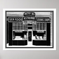 Vintage, années 1940, Oyster Bay Restaurant