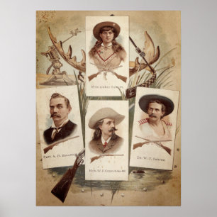 Affiche Vintage Annie Oakley et Buffalo Bill