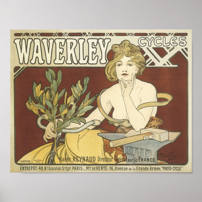 Affiche Vintage Annonces Vintage Cycles de Wavery (Devant)