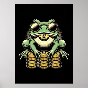 Affiche Vintage, Argent Cool, Lucky Toad, Jin Chan