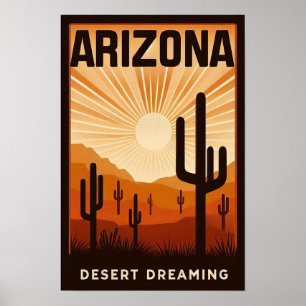 Affiche vintage Arizona Desert Dreaming