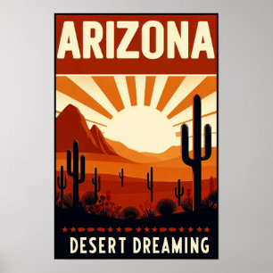 Affiche vintage Arizona Desert Dreaming