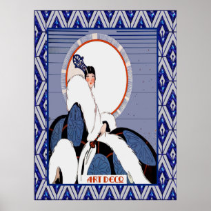 Affiche Vintage Art Deco (Blue)