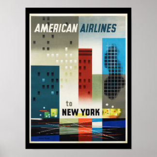 Affiche vintage Art déco de New York