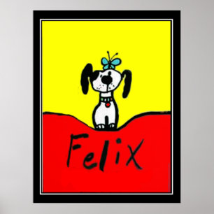 Affiche Vintage Art Déco Félix Le Chien