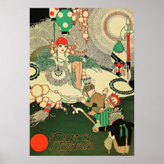 Affiche Vintage Art Deco - Para Todos -