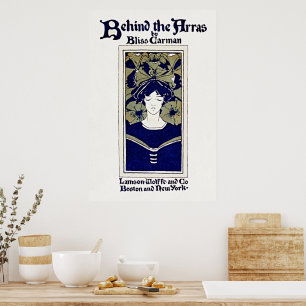 Affiche vintage Art Nouveau 1890s Behind The Arras