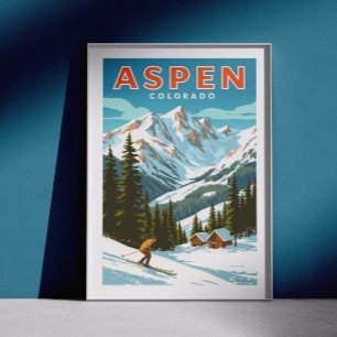 Affiche Vintage Aspen Colorado
